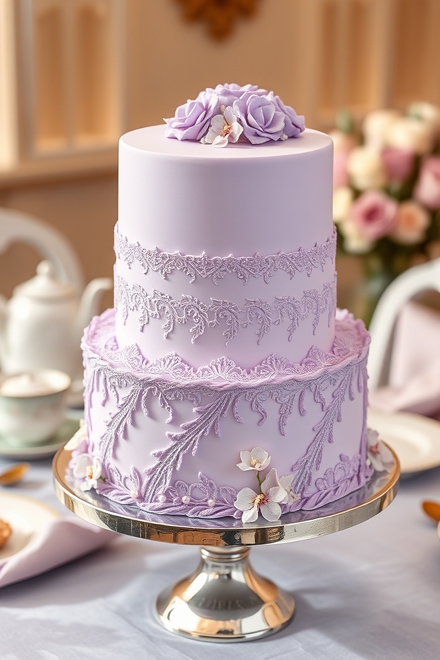 elegant lavender lace design