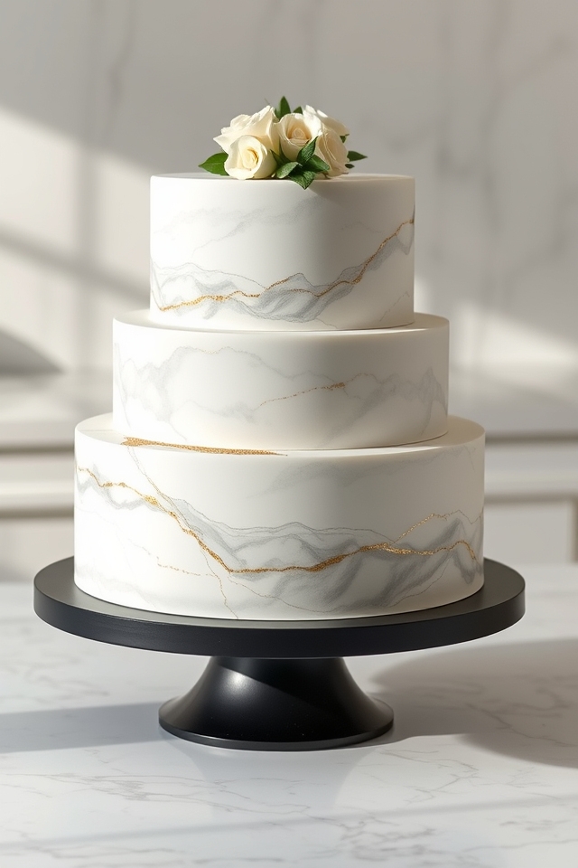 elegant marble anniversary design