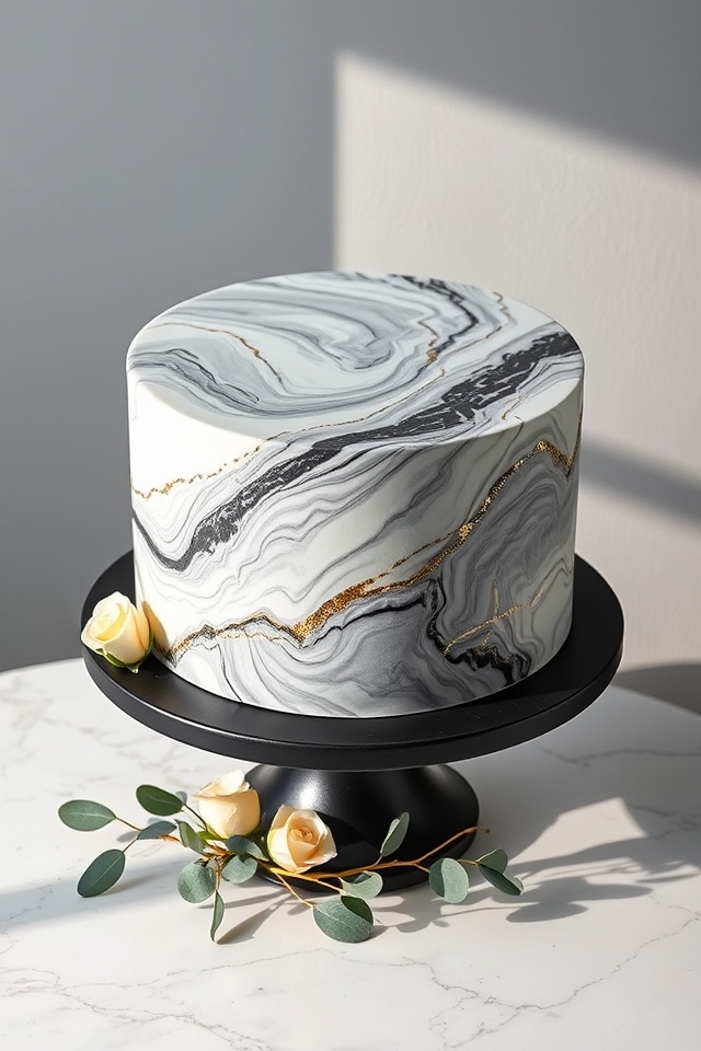 elegant marble cake design