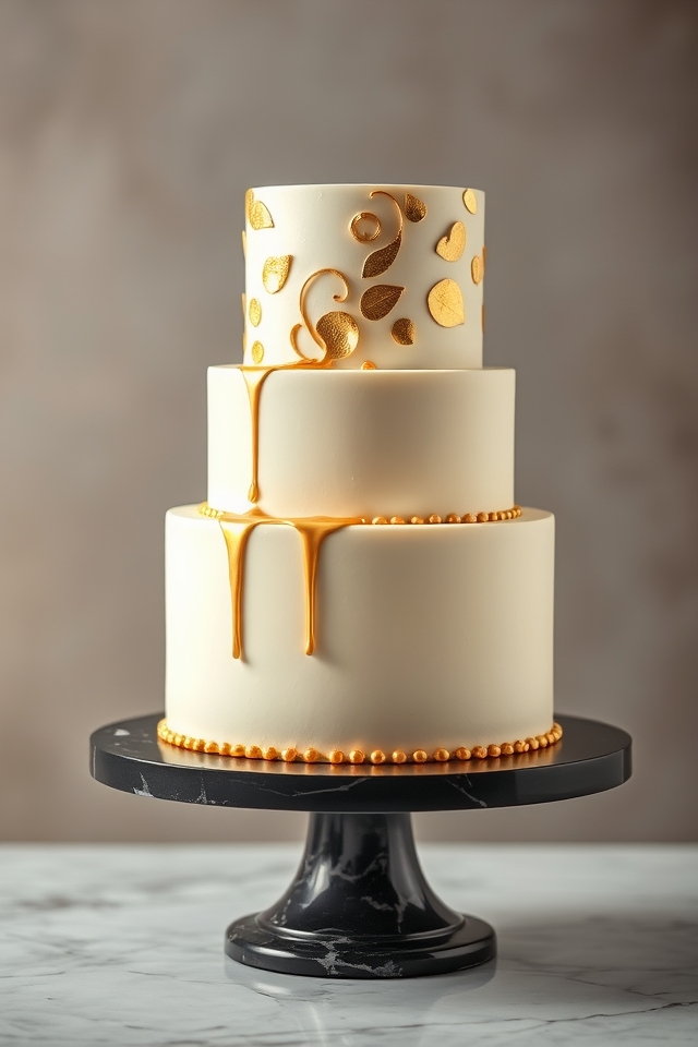 elegant metallic shimmer accents