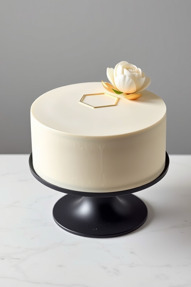 elegant minimalist cake simplicity