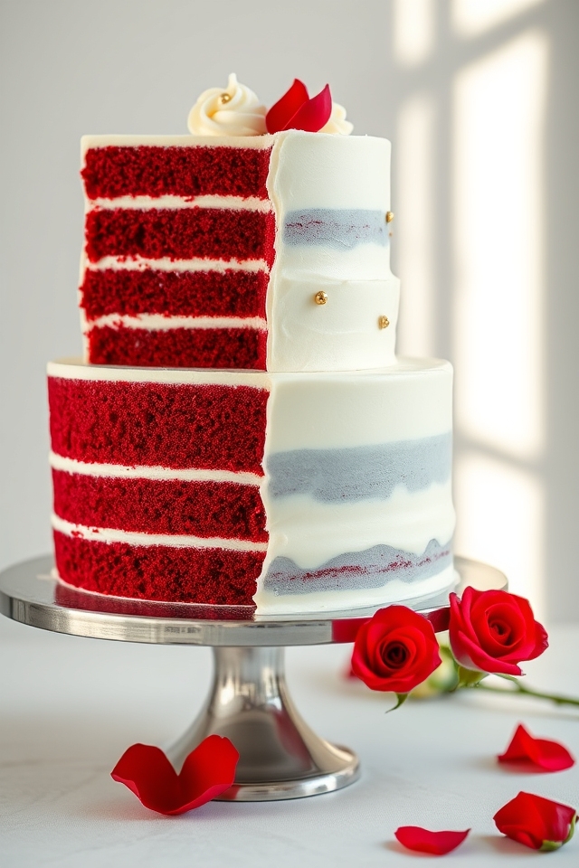 elegant red velvet pairing