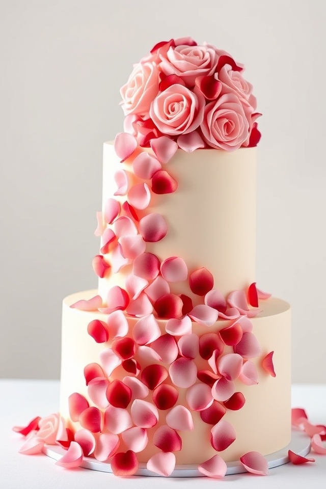 elegant romantic rose petals