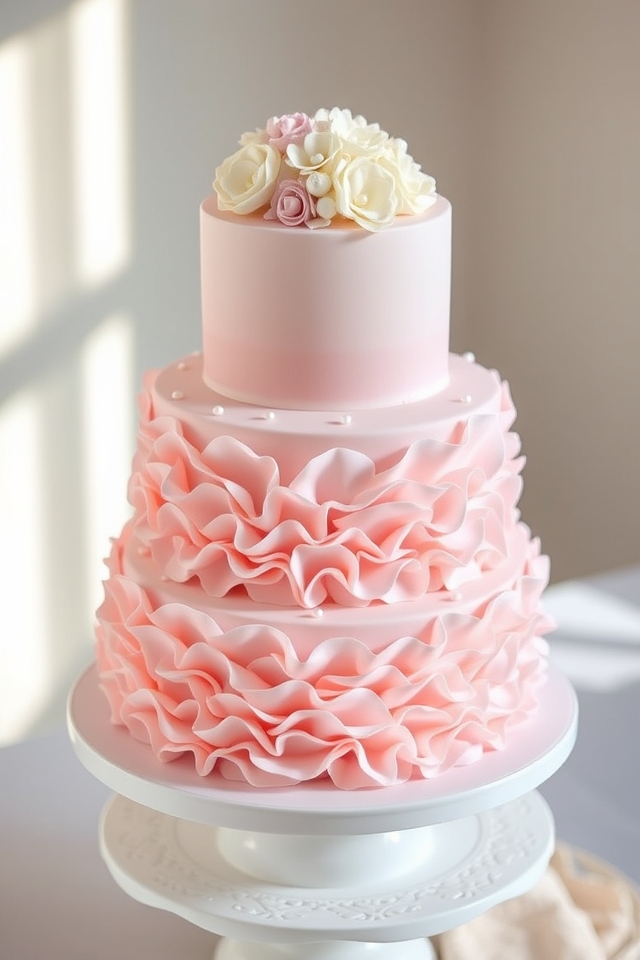 elegant soft ruffle layers