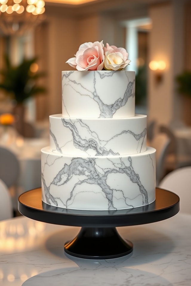 elegant swirled marble cakes