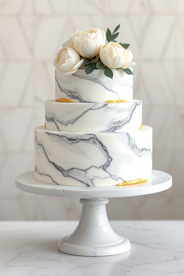 elegant swirling marble design