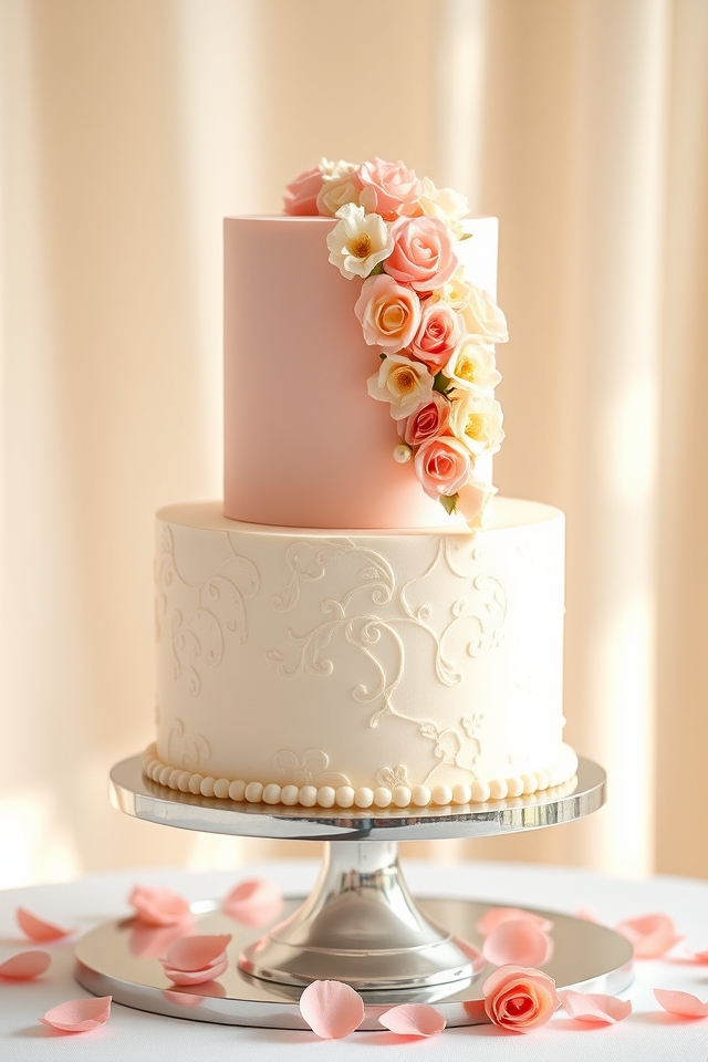 elegant two tier anniversary delight
