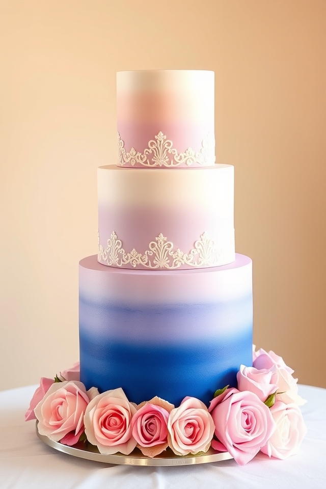 enchanting ombre gradient cakes
