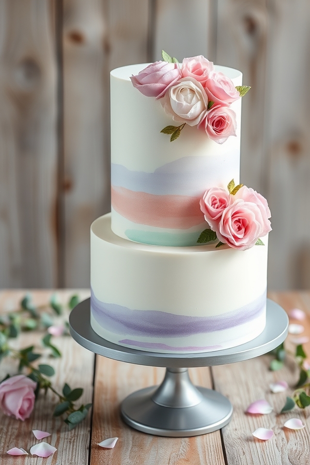 enchanting painterly watercolor cakes