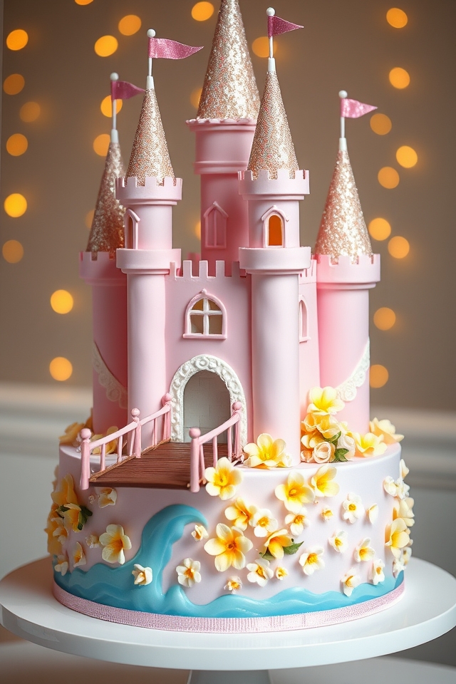enchanting princess castle cake
