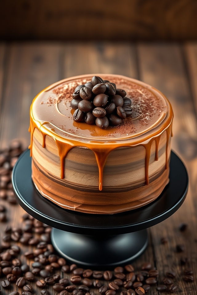 espresso infused mocha birthday cake