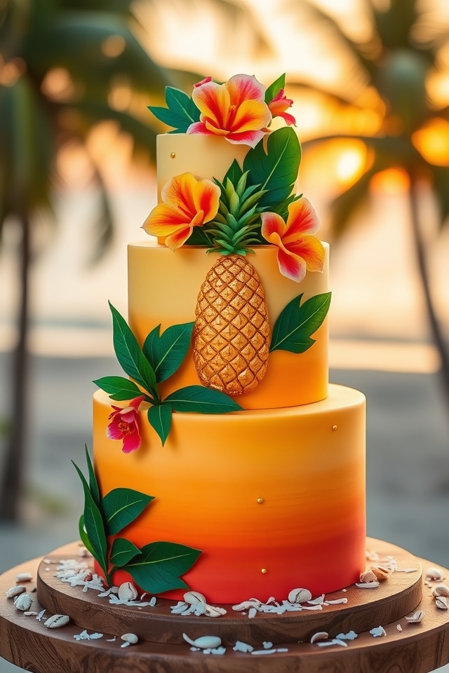 exotic tropical cake paradise