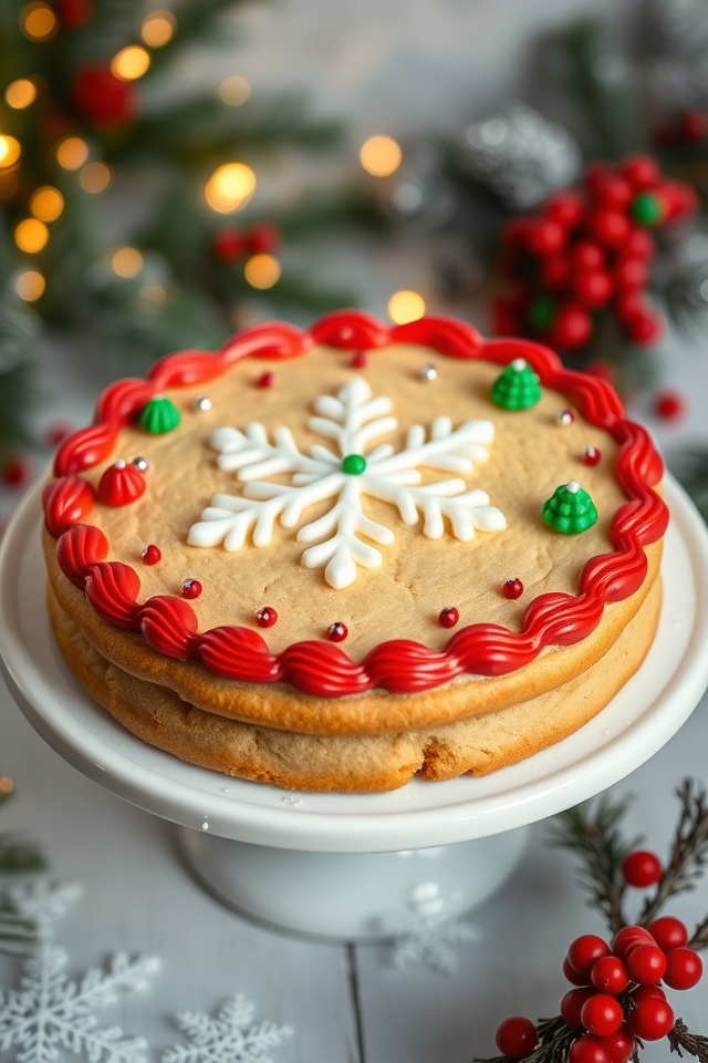 festive holiday cookie cakes