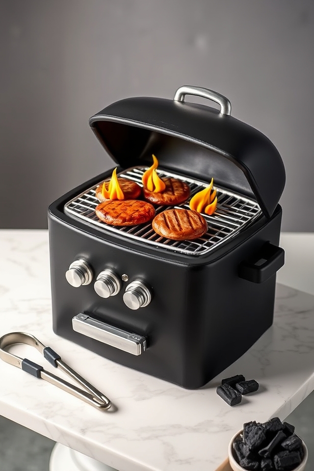 fiery bbq grill cake