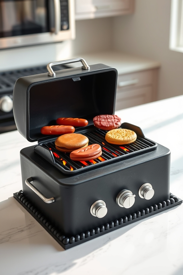 fiery fondant bbq illusion