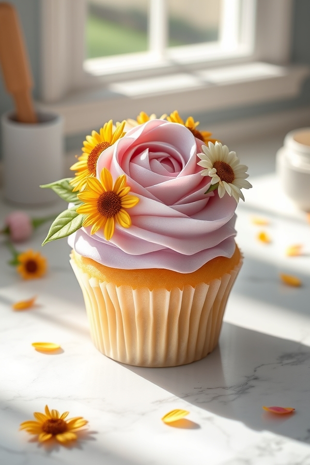 floral buttercream cupcake designs