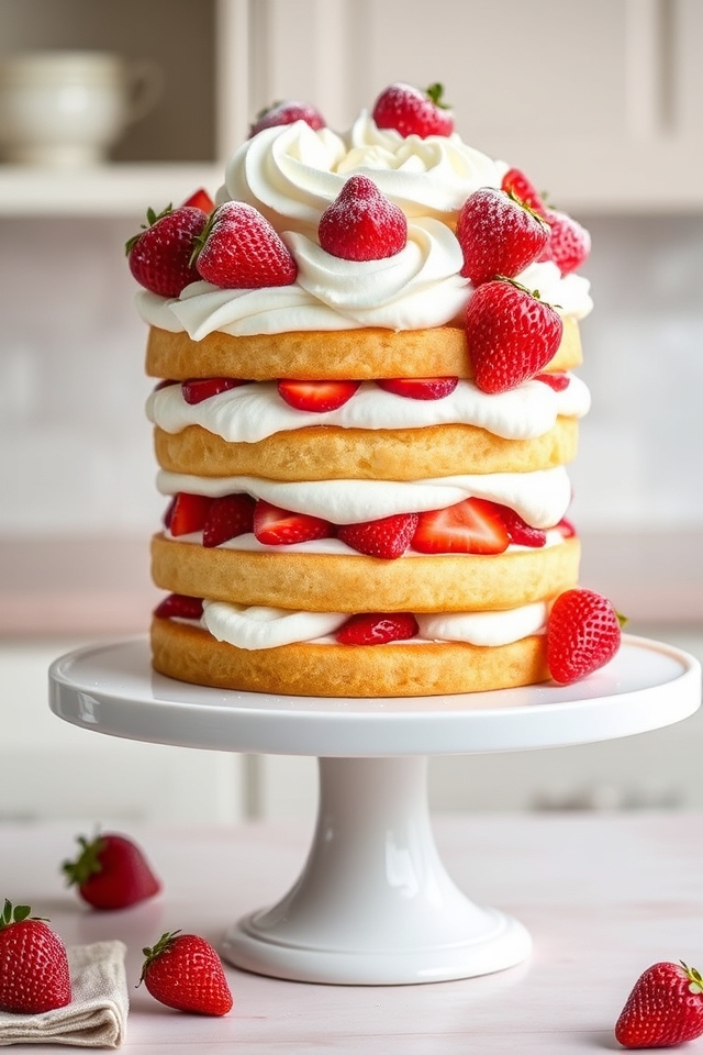 fluffy vanilla strawberry shortcake