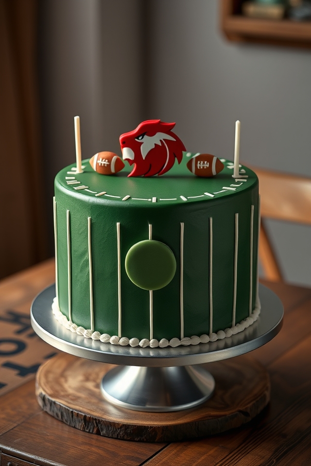 football team logo cake