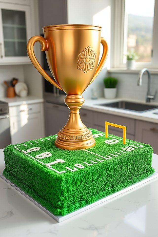 football victory trophy cake