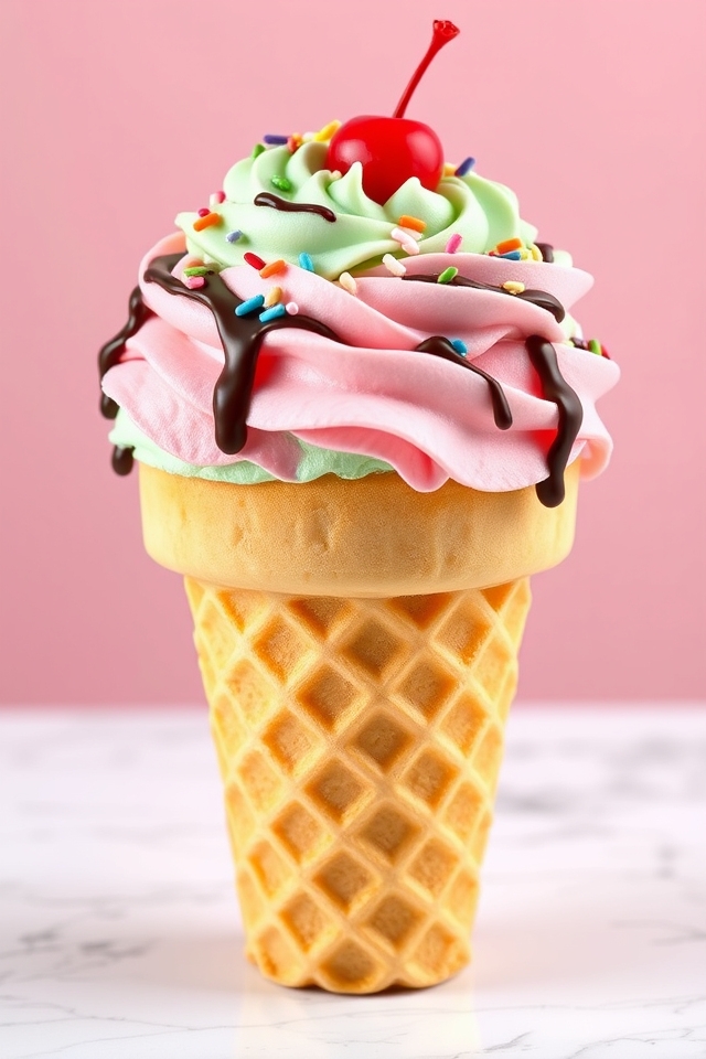 frosted waffle cone delight