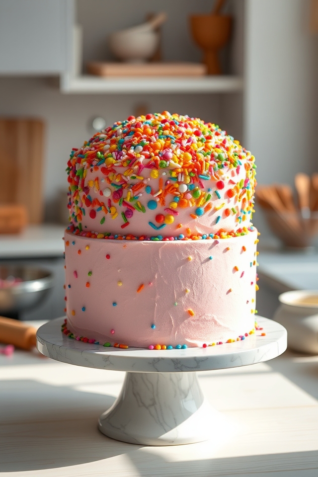 fun colorful sprinkle cake