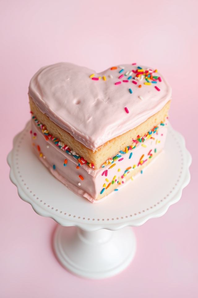 funfetti heart celebration cake