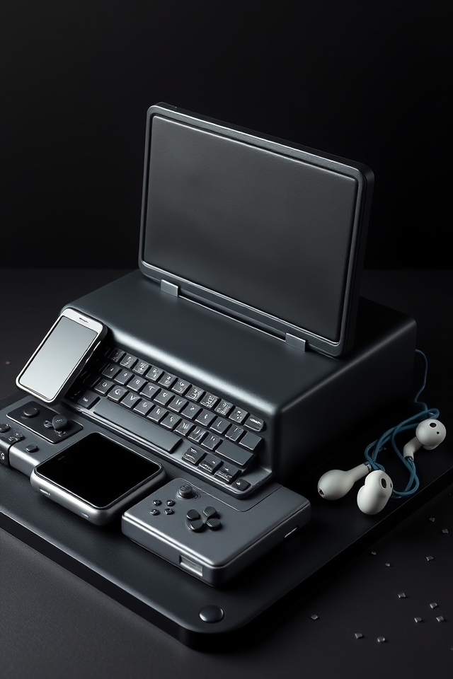 futuristic tech gadget cake