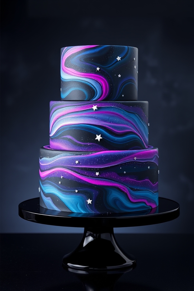 galaxy swirls with stars
