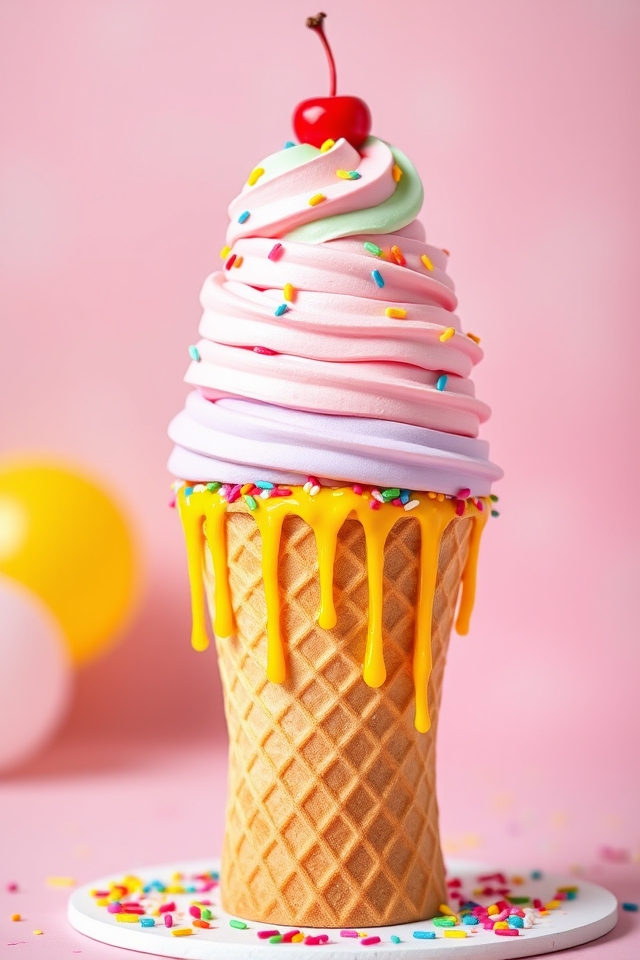 giant playful ice cream cake
