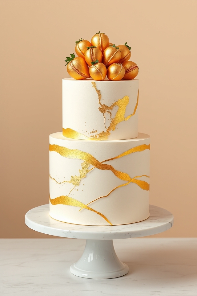 glamorous edible gold accents