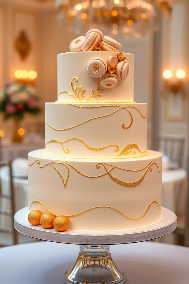 glamorous gold edible accents