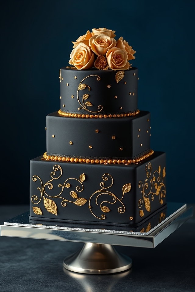 glamorous gold glitter details