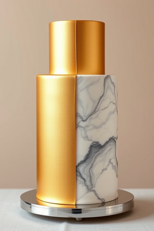 glamorous gold marble effect