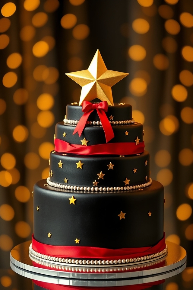glamorous hollywood star cake