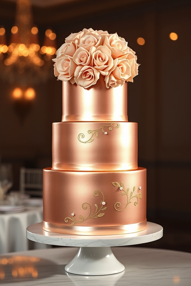 glamorous metallic anniversary shimmer