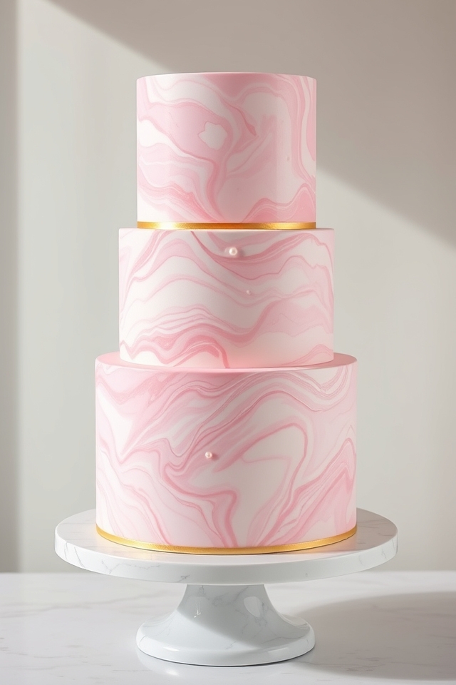 glamorous pink marble swirls