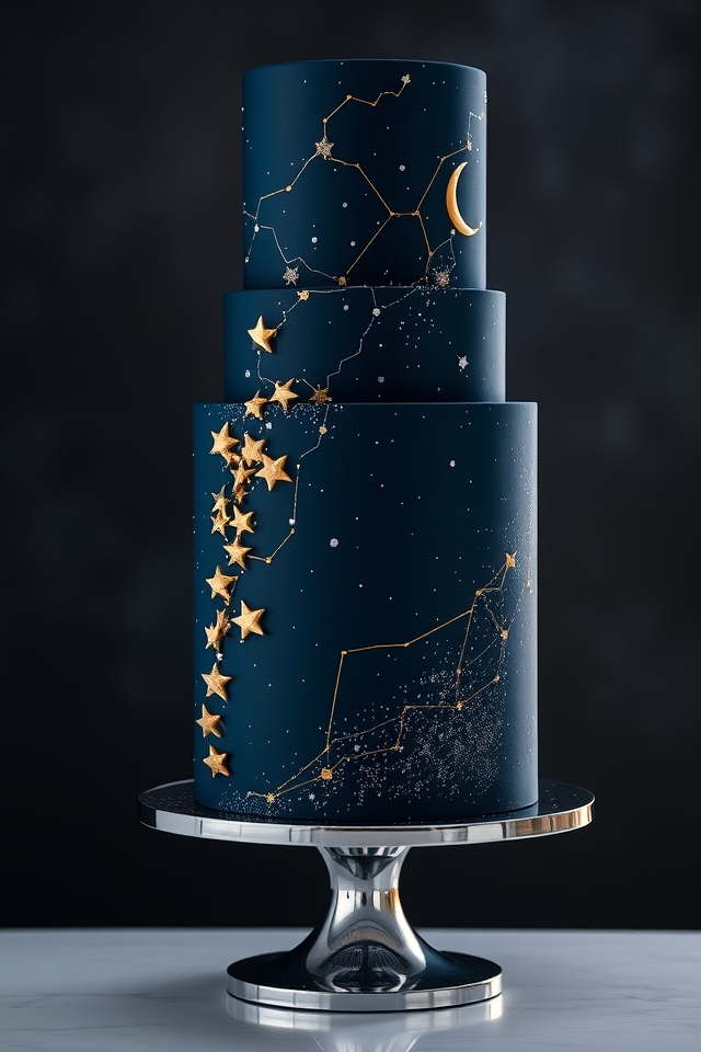 glittering constellations and moons