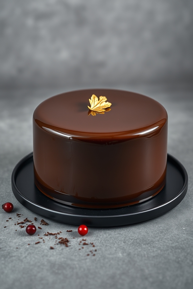 glossy chocolate mirror finish