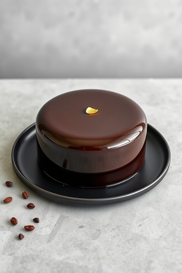 glossy mirror chocolate glaze