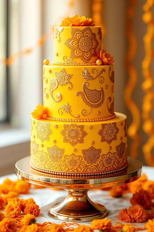 golden hues ethnic patterns