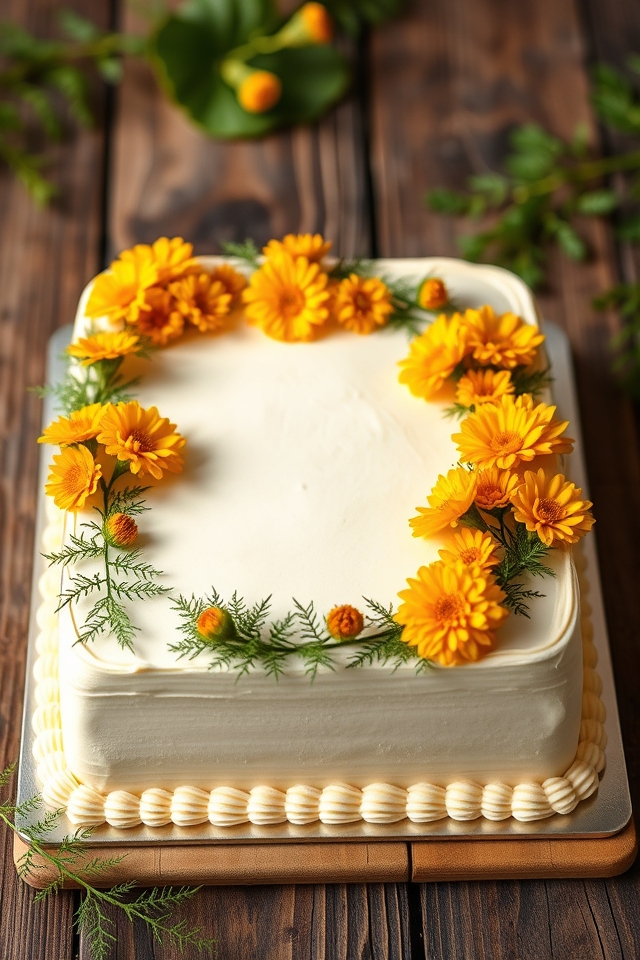 golden marigold fern combo