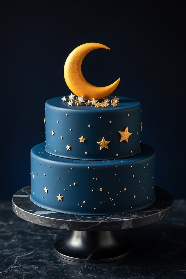 golden moon and stars