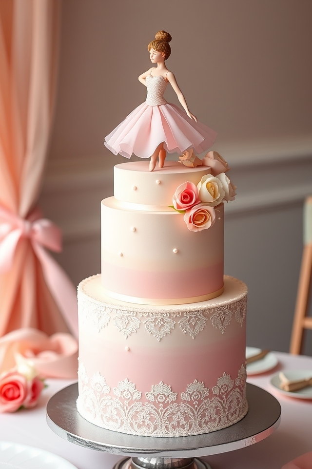 graceful fondant ballerina cake