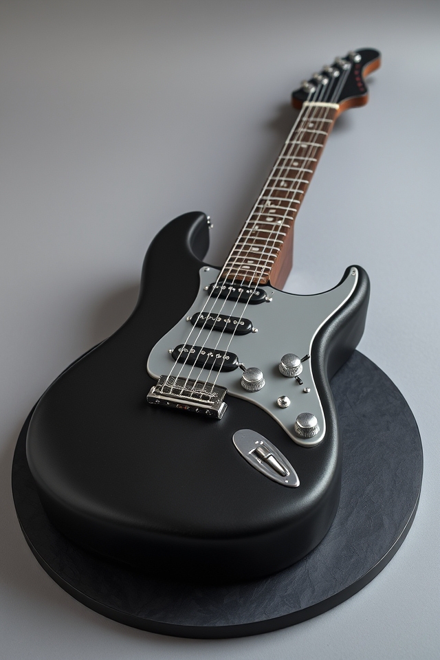 guitar shaped fondant cake