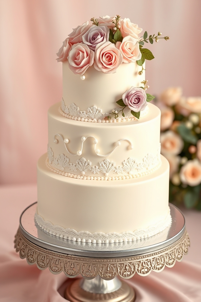 hand piped vintage floral elegance