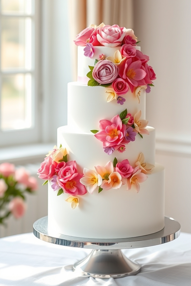 handcrafted vibrant fondant flowers