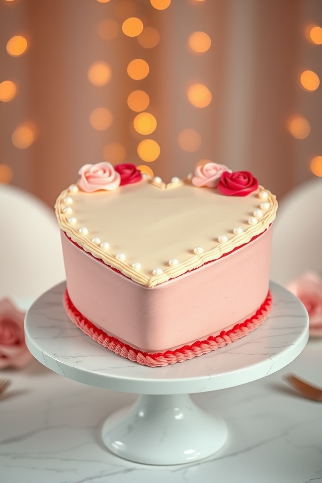 heart shaped love cake