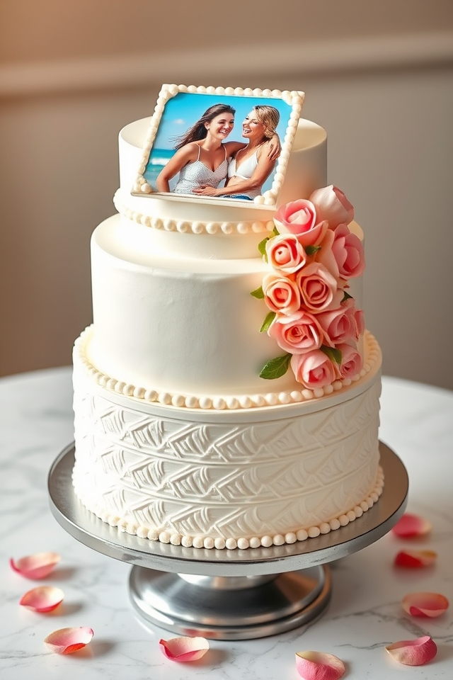 heartfelt personalized photo cake