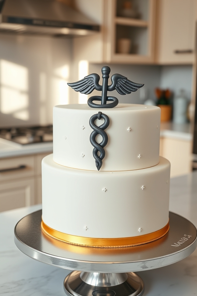 iconic medical emblem cake