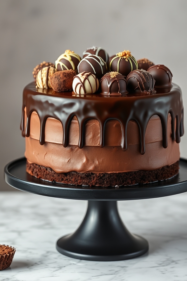 indulgent chocolate truffle cake
